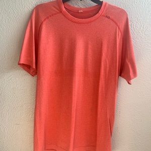 Lululemon Sunset Orange Metal Vent SS Shirt